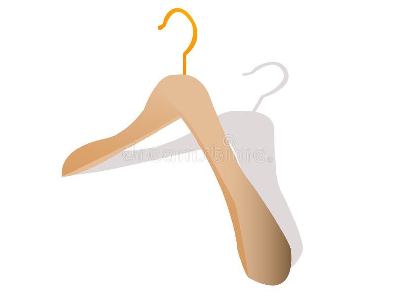 Houten hanger royalty-vrije illustratie