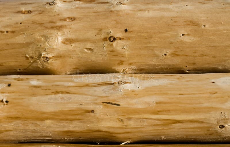 Close-up two wooden logs without bark. Close-up two wooden logs without bark.