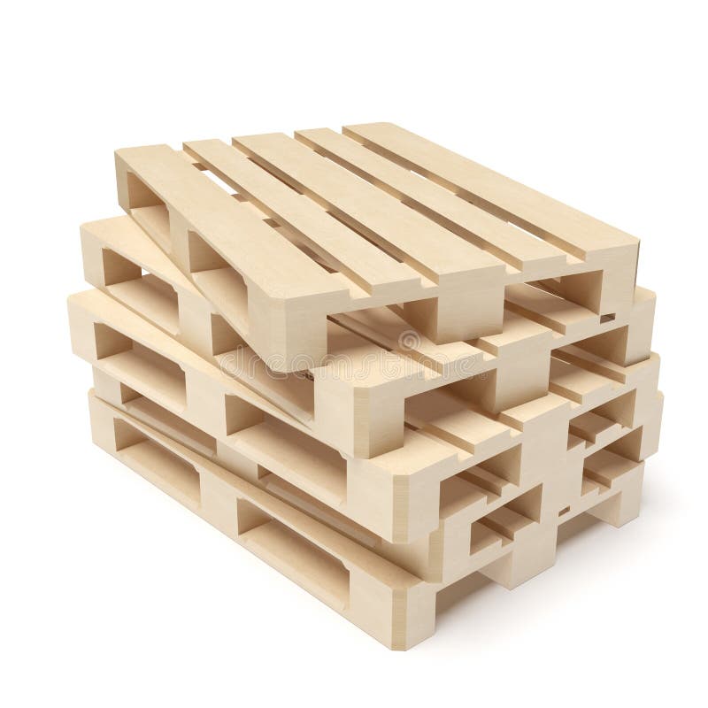 Houten pallets stock illustratie Houten pallets stock illustratie