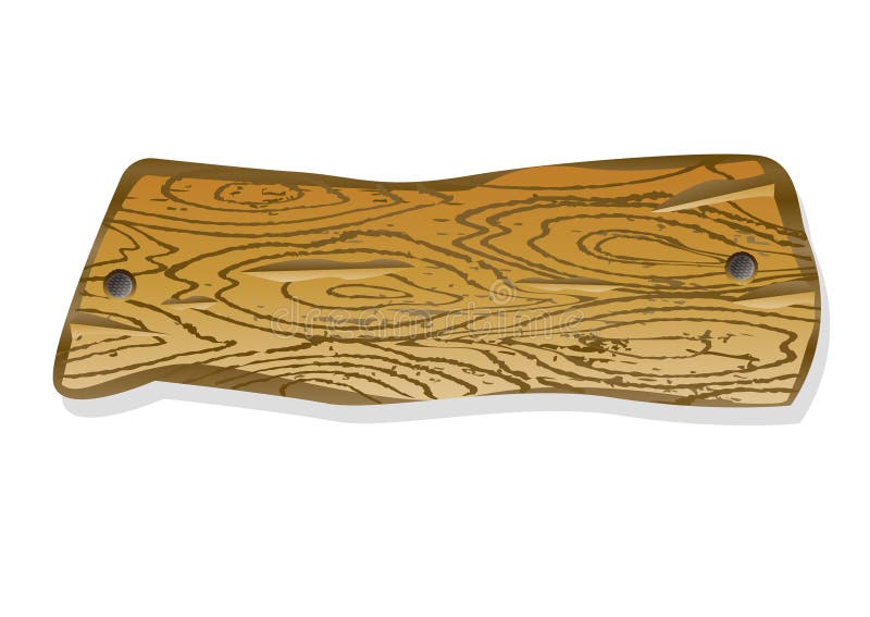 Houten raad met spijkers Een stuk van hout stock illustratie Houten raad met spijkers Een stuk van hout stock illustratie