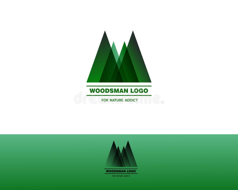 Houthakker groen embleem vector illustratie Houthakker groen embleem vector illustratie