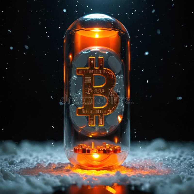 Modul în care pilula bitcoin modelează viitorul monedei electronice vector illustration