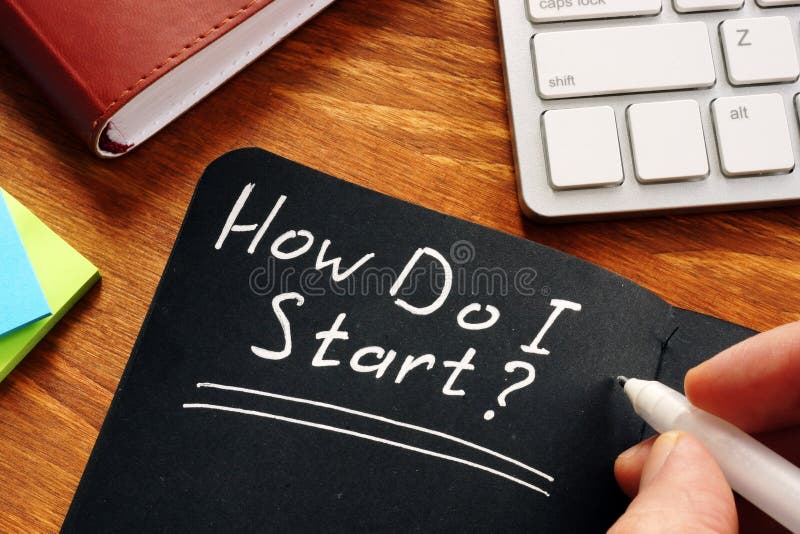 Question How To Start An Online Business Stock Photo - Image of