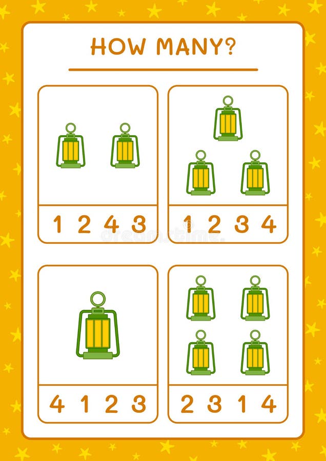 how-many-christmas-lantern-game-for-children-vector-illustration