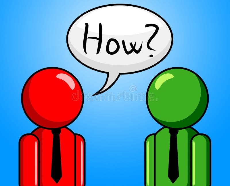 How Question Indicates Frequently Asked Questions And Answer royalty free illustration
