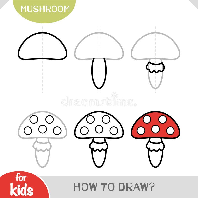 Cute Cartoon Mushroom - Prints for Kids