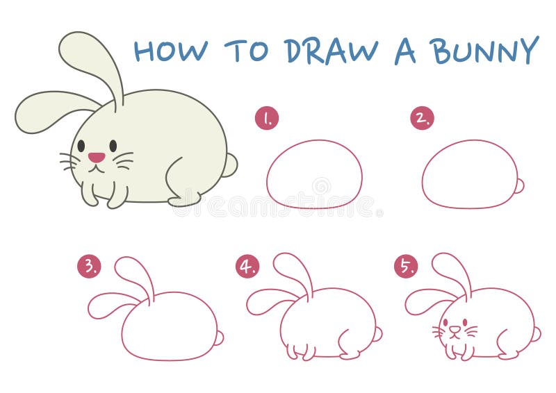 How to Draw a Bunny stock vector. Illustration of bunny - 173936297