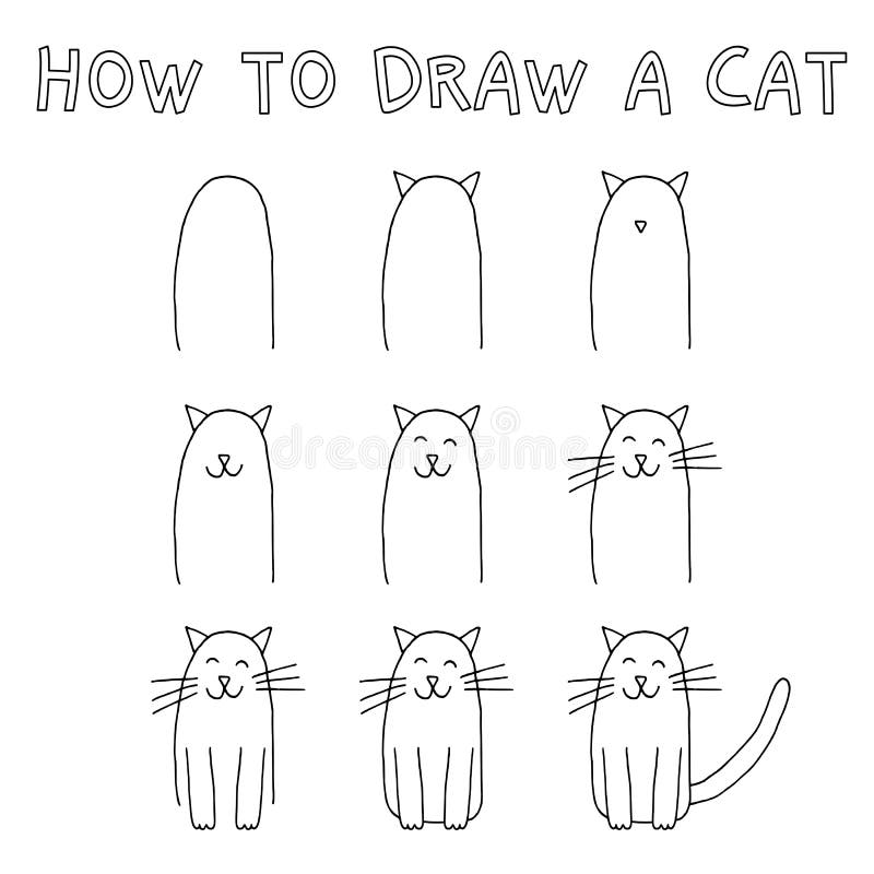 How to draw a cat