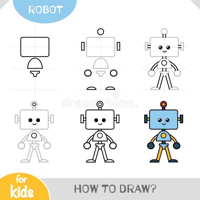 How to Draw a Robot - Really Easy Drawing Tutorial