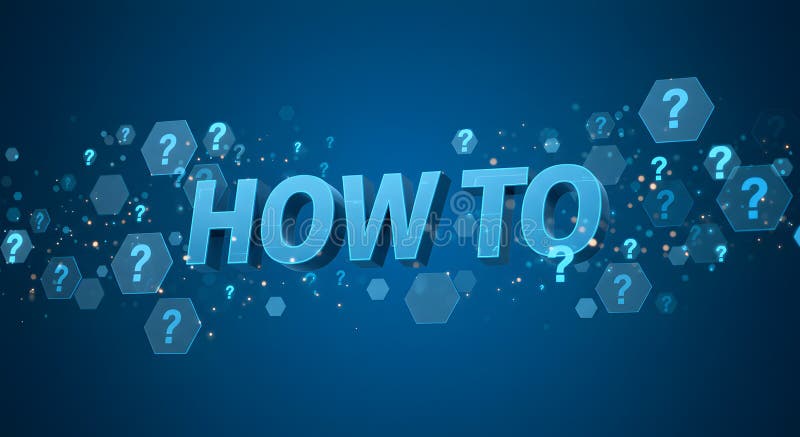 How to guide tutorial learning education training help instruction steps process explanation tips and tricks stock illustration
