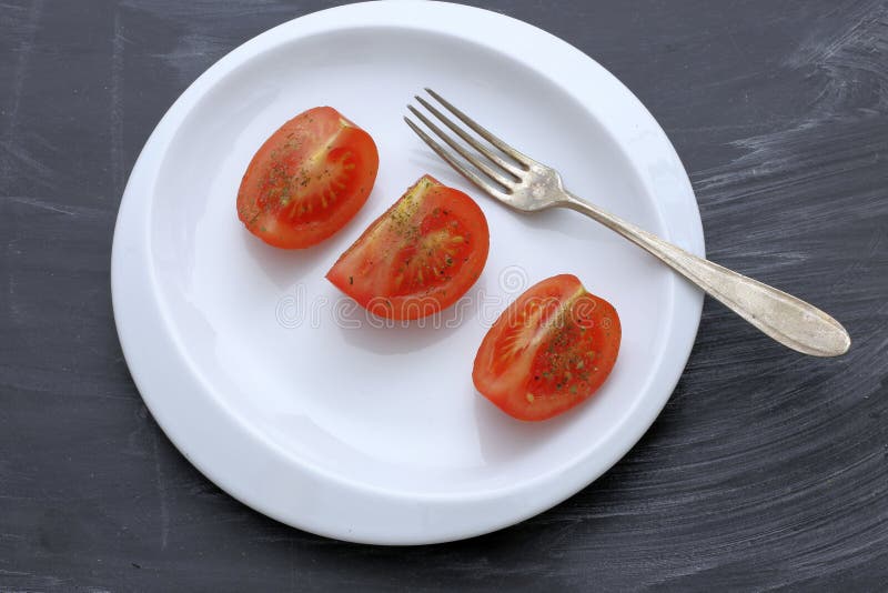 How To Lose Weight Tomato Stock Image Image of fork, tomato 35934119