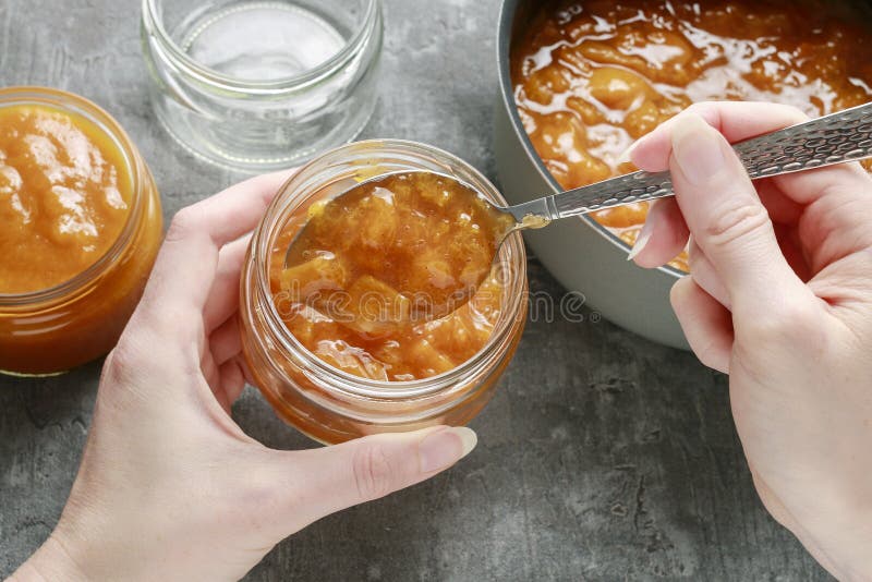 How to make apricot jam stock photo. Image of season - 167958320