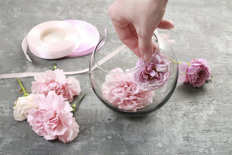 How To Make Glass Sphere with Flowers Inside Stock Image Image of