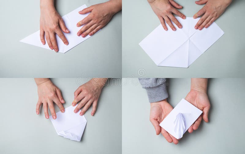How to make paper envelope at home. royalty free stock photo