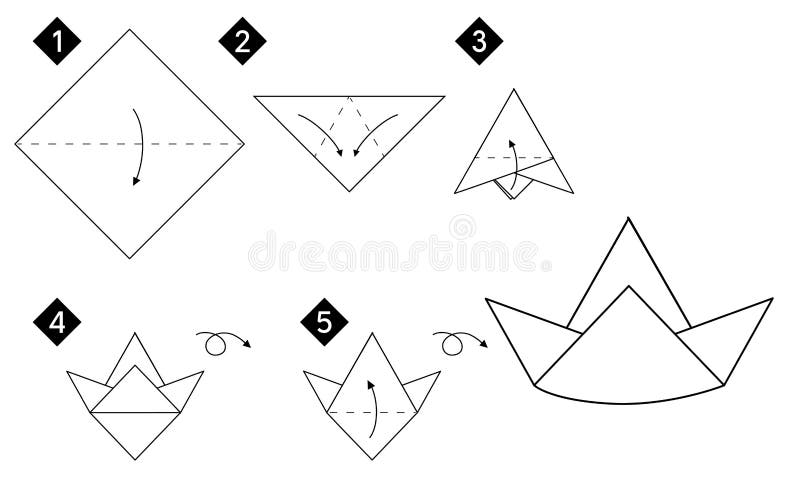 How to make paper hat stock illustrations 17 how to make paper hat 