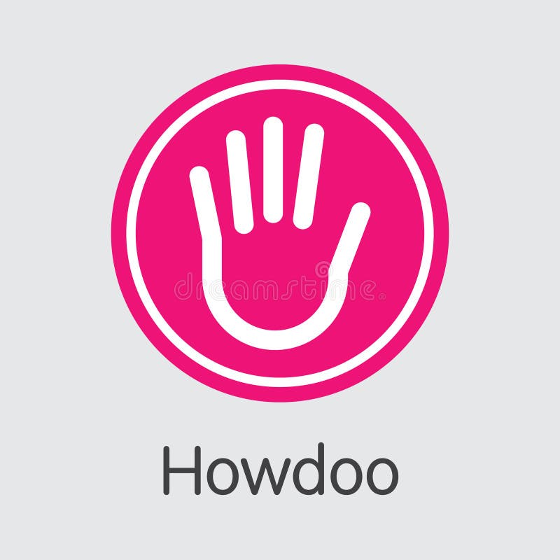 Howdoo Wirtualna waluta Wektorowy Doo logo royalty ilustracja