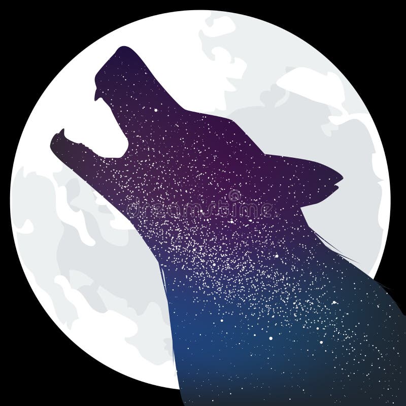 galaxy wolf stock illustrations – 130 galaxy wolf stock