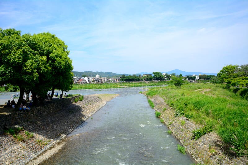 Hozu河在Arashiyama,京都,日本 库存照片 Hozu河在Arashiyama,京都,日本 库存照片