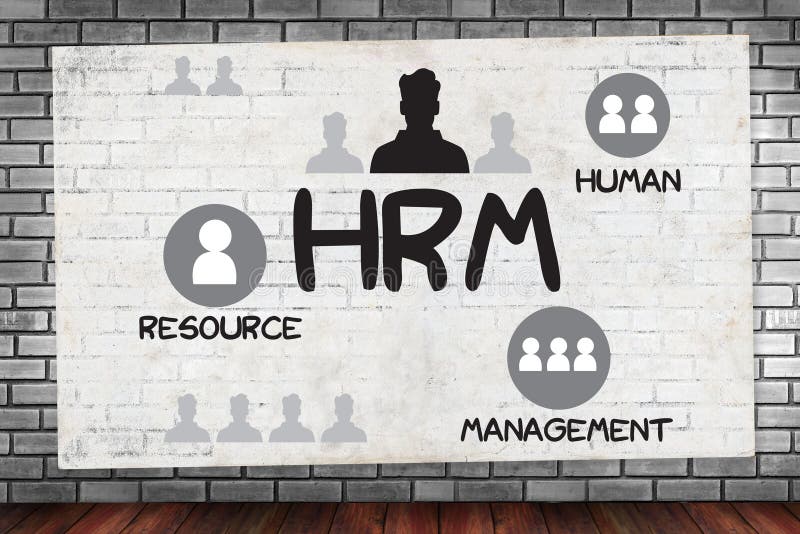 HRM Human Resource Management Strategy Planning Working HRM man stock image