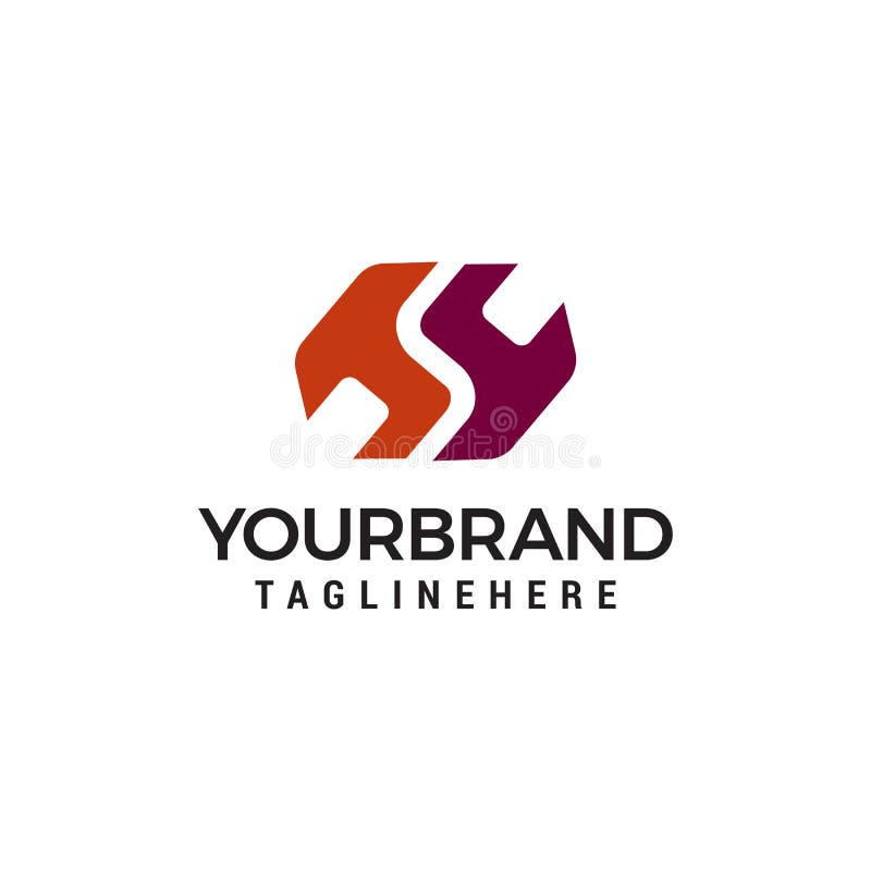 HS, logotipo Logo Template de S ilustración del vector HS, logotipo Logo Template de S ilustración del vector