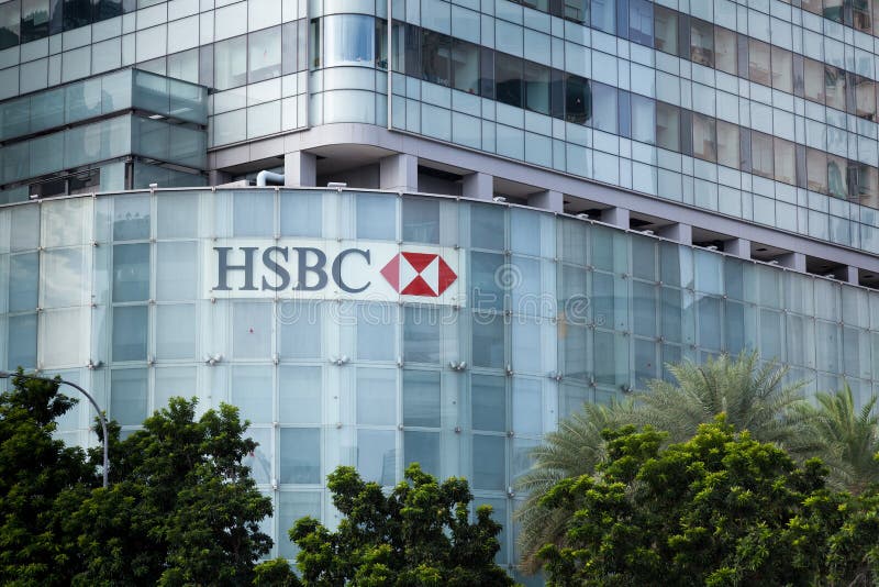 HSBC office building in Singapore royalty free stock photos