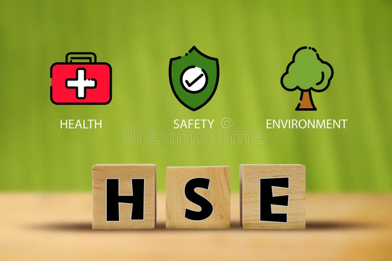 HSE Concept ,Health Safety Environment Acronym Stock Illustration