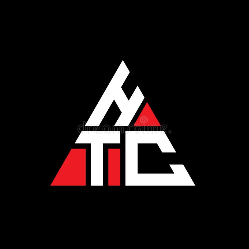 HTC triangle letter logo design with triangle shape. HTC triangle logo design monogram. HTC triangle vector logo template with red color. HTC triangular logo Simple, Elegant, and Luxurious Logo