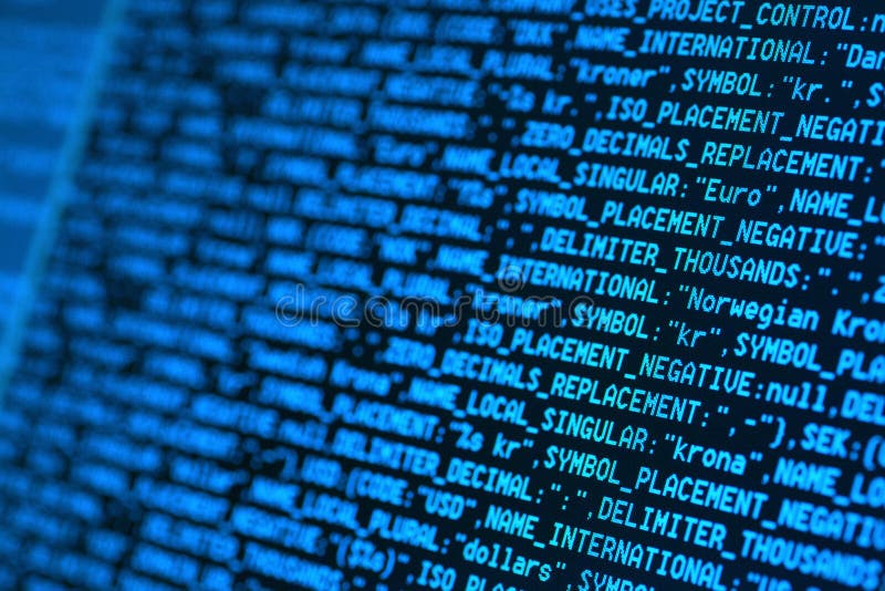 HTML codes stock image