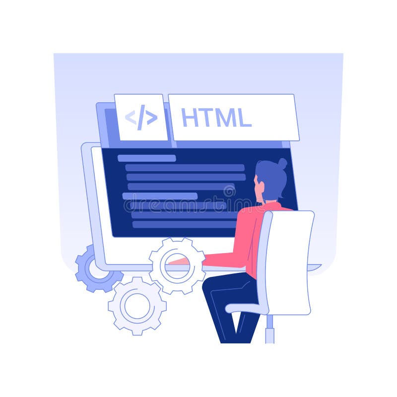 HTML-Codierung isolierte Konzeptscektordarstellung. stock abbildung