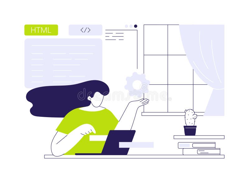 HTML Coding Abstract Concept Vektor Illustration. vektor abbildung