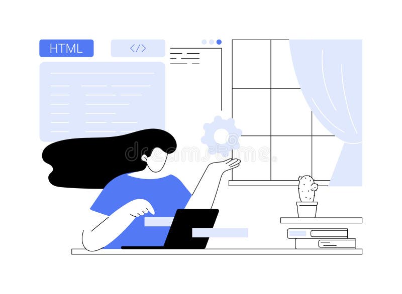 HTML Coding Abstract Concept Vektor Illustration. lizenzfreie abbildung