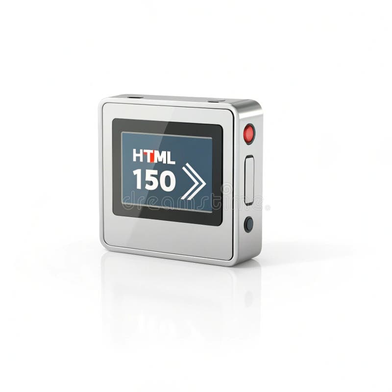 HTML coding icon 3D render on white background vector illustration