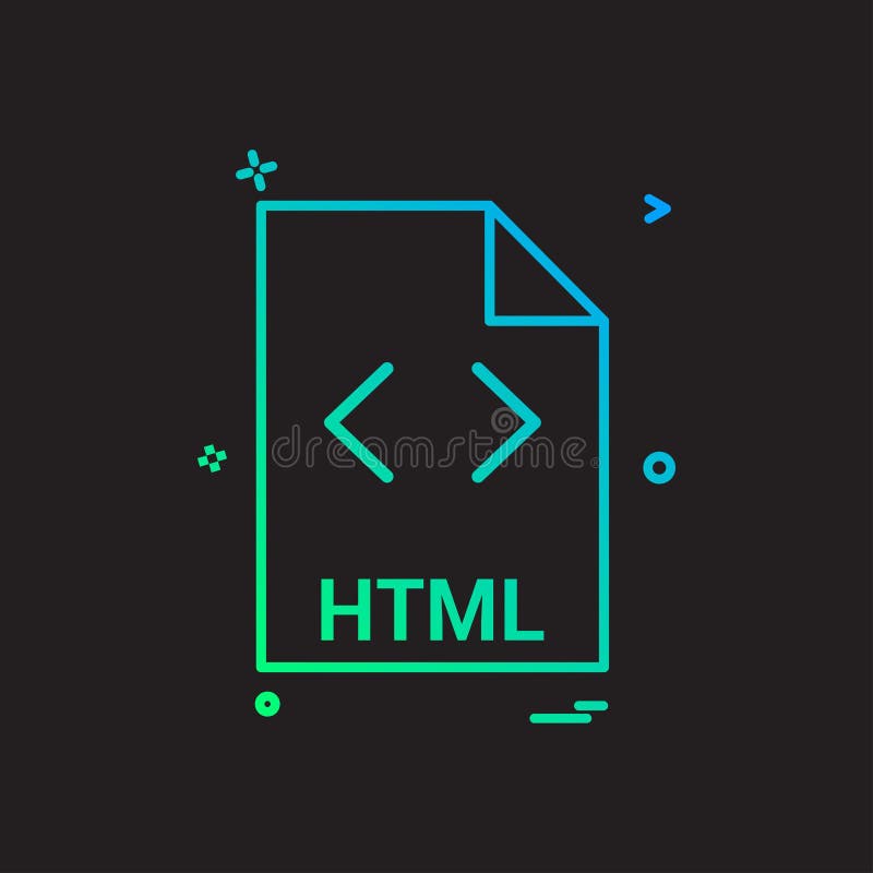 Html file file extension file format icon vector design vector illustration