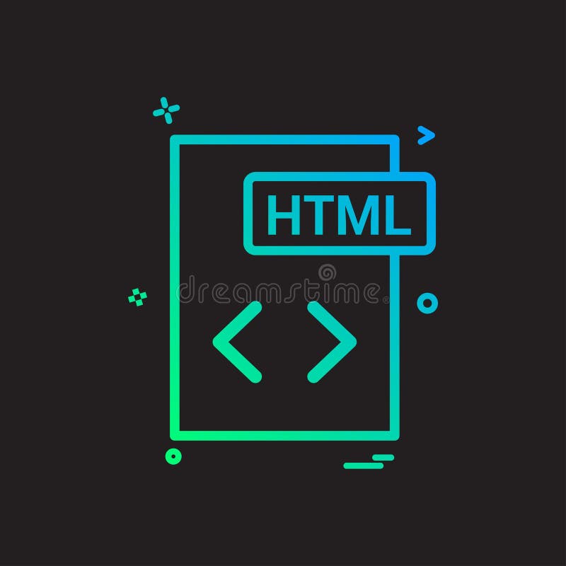 Download Html File Format Icon Vector Design Stock Vector - Illustration of software, button: 132413287
