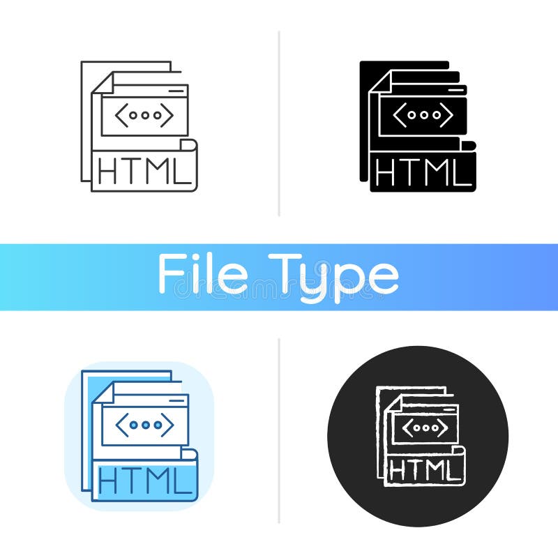 HTML file icon stock illustration