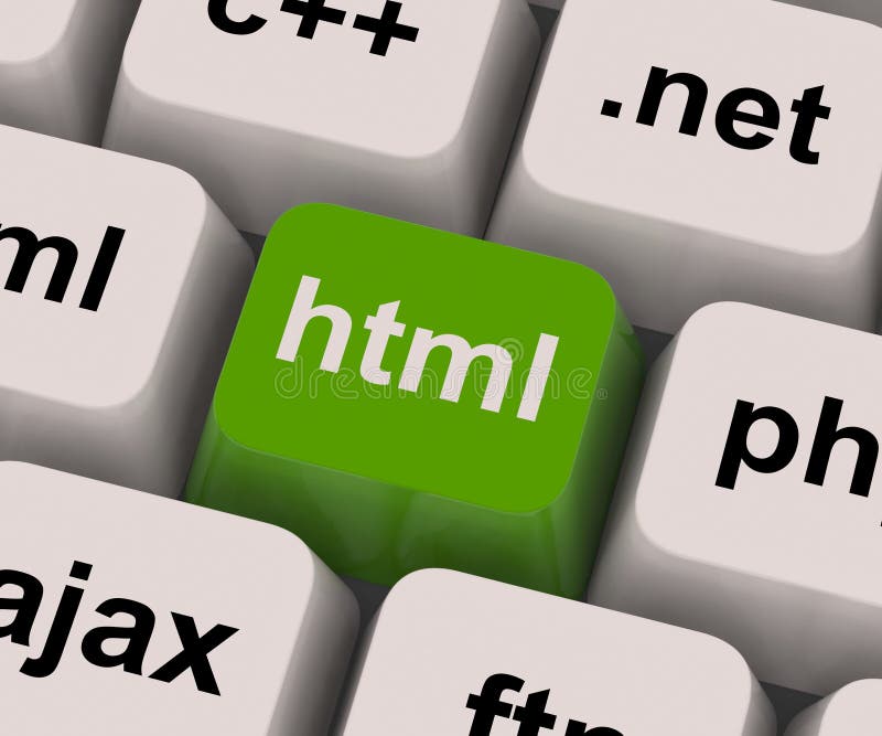 Html key shows internet programming and design editorial image image