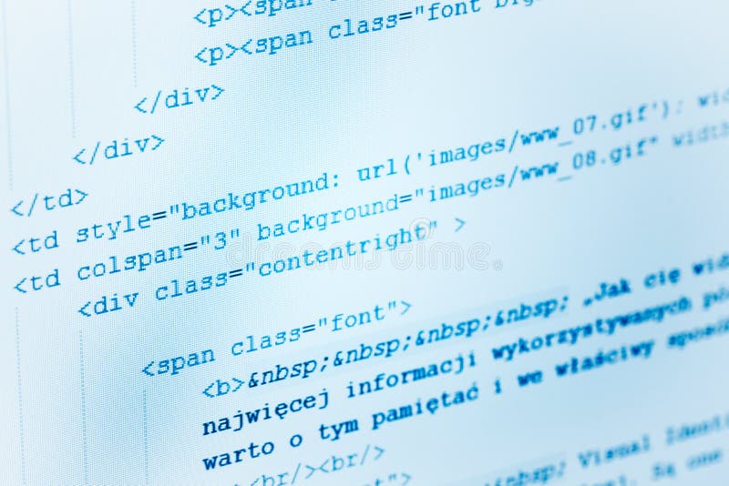 HTML-Netzcode lizenzfreie stockfotos