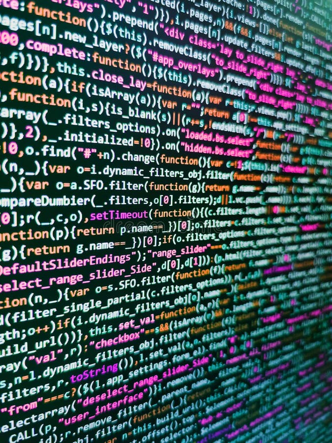 在电脑上编写程序代码。用于网站开发的编辑器中的 HTML5。Python 编程开发代码。软件开发人员 库存照片