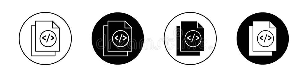 HTML script icon stock vector. Illustration of software - 307757984