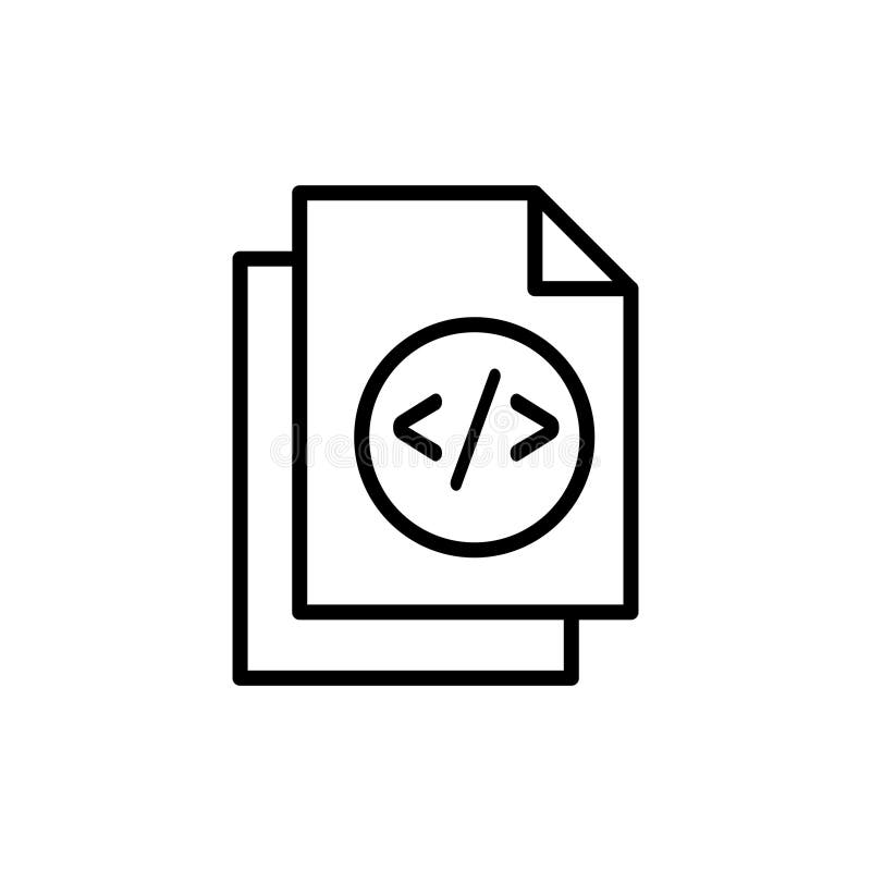 HTML script icon stock illustration. Illustration of pictogram - 330167912