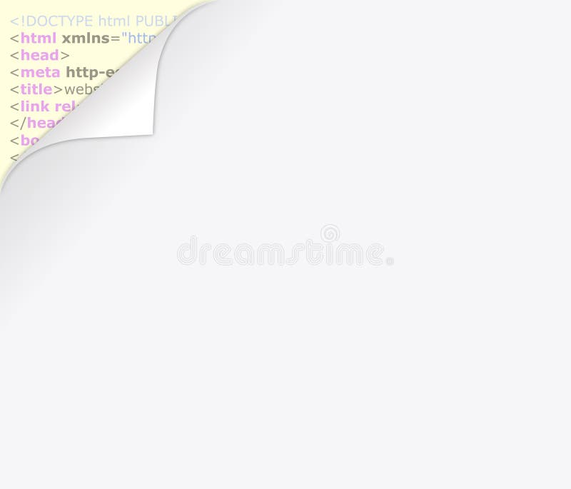 HTML-Webseite hinter Leerzeichen lizenzfreie abbildung