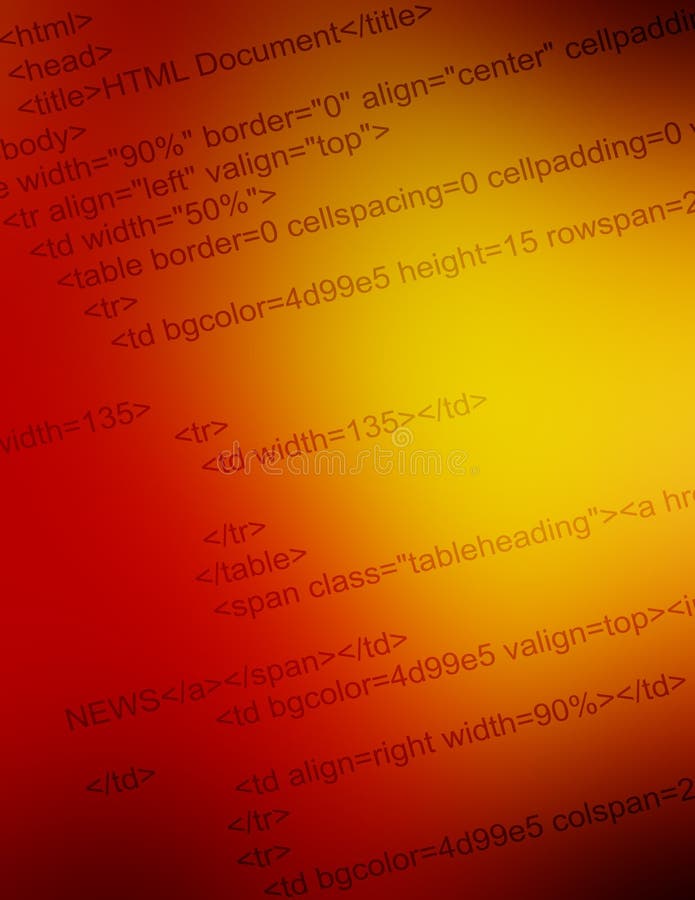 HTML Кода крупного плана HTML Кода крупного плана