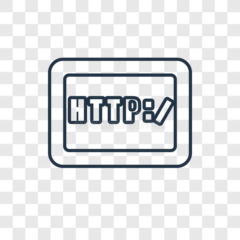 Http concept vector linear icon isolated on transparent background, Http concept transparency logo in outline style royalty free illustration