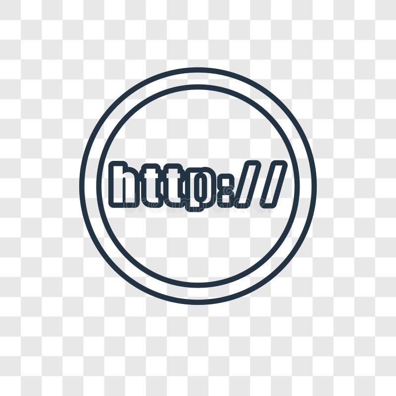 Http concept vector linear icon isolated on transparent background, Http concept transparency logo in outline style vector illustration