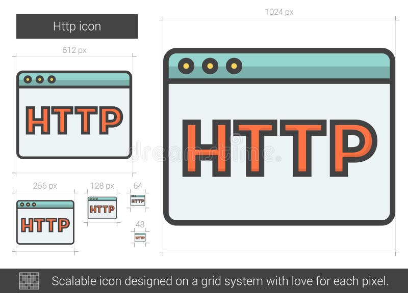 Http line icon. royalty free illustration