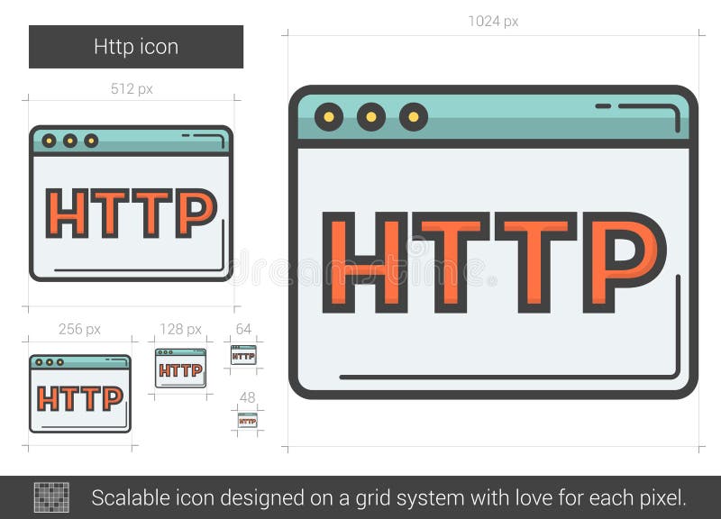 Http line icon. stock illustration