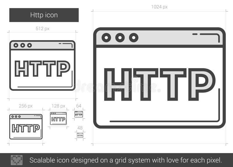 Http line icon. stock illustration