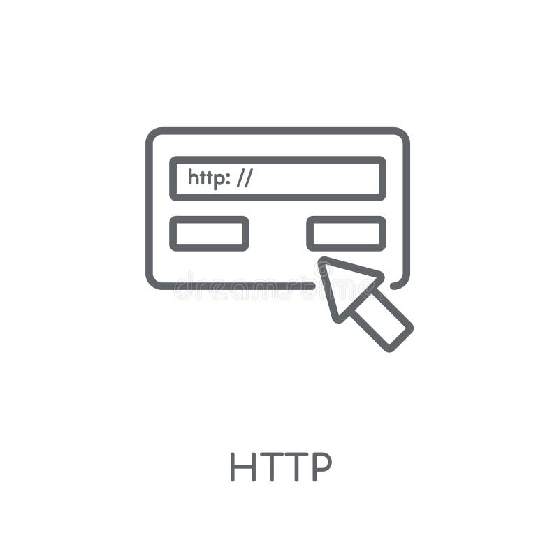 Http linear icon. Modern outline Http logo concept on white back stock illustration