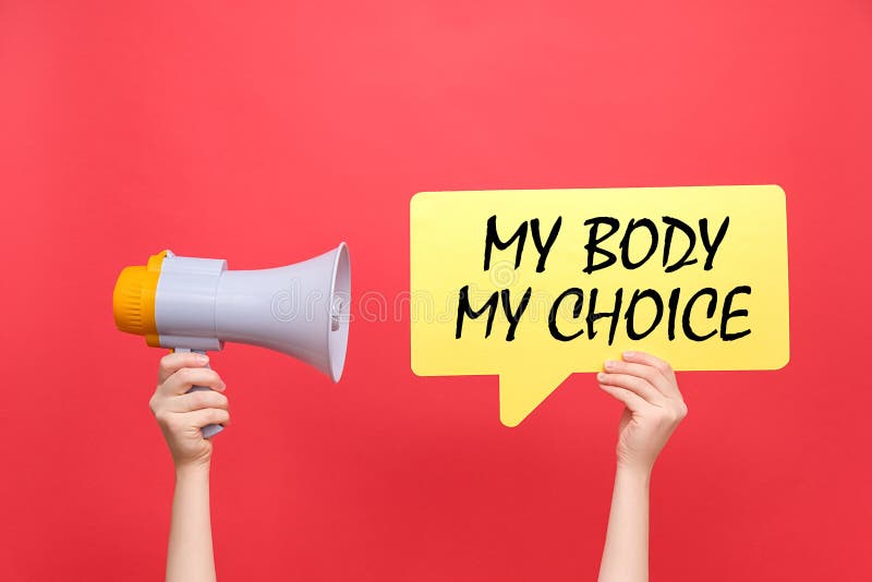 My body choice rights and voice isolated Vector Image