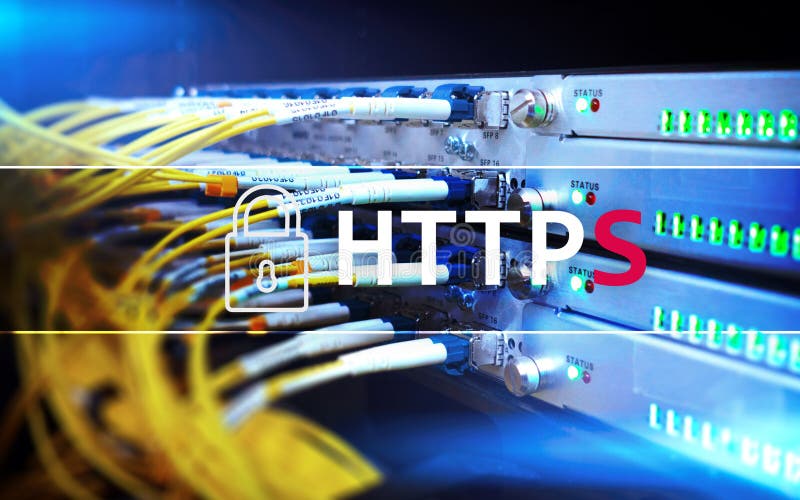 HTTPS, безопасный протокол передачи данных используемый на Всемирном Вебе стоковое фото rf